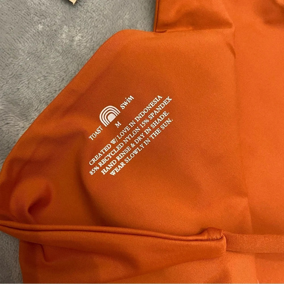 New! Toast Swim x Free People Signature String Bottom Rust 21094 - Picture 4 of 8